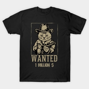 Wanted Dead Or Alive Cat T-Shirt